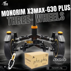 Monorim X3 Max Air predno okachvane s dve kola za Ninebot Max G30 & podobni skuter – Rezervna chast & amortizator Monorim - 7  
