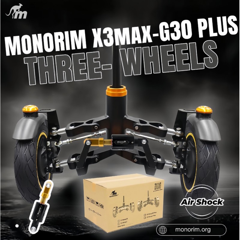Monorim X3 Max Air esivedrustus kahe rattaga Ninebot Max G30 & sarnaste tõukerataste jaoks – Varuosa & amordid Monorim - 7  