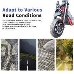 Predno okachvane Monorim MZ3 2.0 s spirachen disk 160mm za elektricheski trotinet Segway ZT3  - 5  