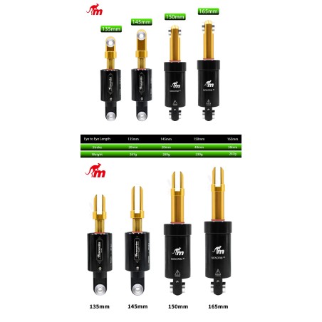 Amortisseur à air Monorim MXA pour trottinette et vélo électrique MTB  - 1 
MODÈLE : Suspension Monorim MXA
RÉGLAGE : Pression d