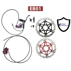 Kompletter Monorim EB01 4-Kolben-Hydraulikbremssatz – Hebel, Bremssättel, Kabel und Bremsscheibe Monorim - 6 Kompletter Monorim 