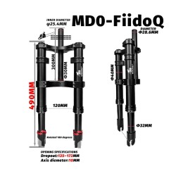 Priekine pakaba Monorim MD0-FiidoQ  - 8 
Suderinamumas: priekine pakaba Monorim MD0-FiidoQ skirta Fiido Q (Q1/Q1S) ir suderinami