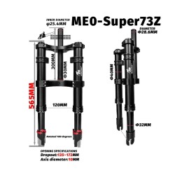 Voorvorkvering Monorim MD0-Super73Z voor Super73 Z e-bike  - 5 
Compatibiliteit: Monorim MD0-Super73Z voorvorkvering voor Super7