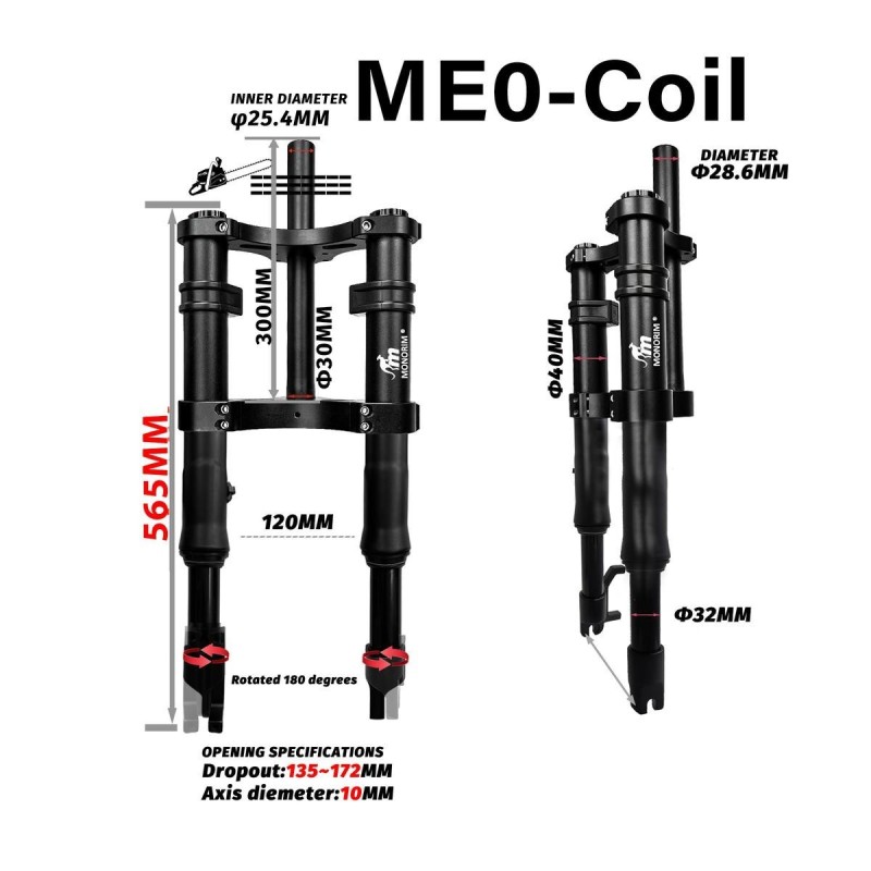 Sprednje vzmetenje Monorim ME0 Coil spring version 565mm x 165mm  - 12 
Zdruzljivost: ME0 Coil Spring 565mm x 165mm za zdruzljiv