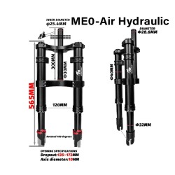 Suspensao dianteira Monorim ME0 Air - Hidraulic version 565mm x 165mm  - 11 
Compatibilidade: suspensao dianteira Monorim ME0 Ai