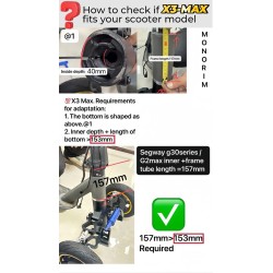 Monorim X3 Max Air dubbele voorwielophanging voor Ninebot Max G2: vervanging en schokdemper Monorim - 6 Geschikt voor Ninebot Ma