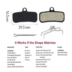 Brake pads Shimano Saint M810/M820, Zee M640, XTR M9120, XT M8020, Deore MT520 and TRP Quadiem/Slate T4  - 2 
Compatible with ma