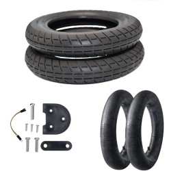 10 tommer Emove-mærkehjulsæt til Xiaomi PRO Sort - Rød - Hvid  - 2