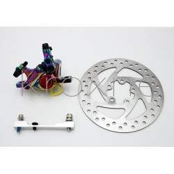 Kompletter Bremssatz mit verchromtem xTech-Bremssattel für Xiaomi M365, 1S, Essential, Pro2 oder M365 Pro ZOOM xTech - 2 Chrome 