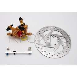 Kit freno completo Gold xTech per Xiaomi M365, 1S, Essential, Pro2 o M365 Pro. ZOOM xTech - 4 Kit freno completo Gold xTech per 