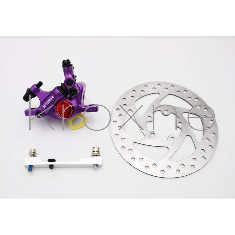 Kompletter lila xTech-Bremssatz für Xiaomi M365, 1S, Essential, Pro2 oder M365 Pro. ZOOM xTech - 4 
Komplettes Bremsinstallation