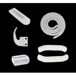 Kit de protetores de silicone mais capas de cabos e gancho para bolsas.  - 3 Kit de protetores de silicone mais capas de cabos e