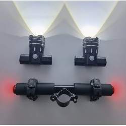 Barra de luces LED dual para patinete eléctrico Xiaomi con batería 1200mAh - 150LM  - 3 Barra de luces LED dual para patinete el