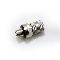 Ruostumattomasta teräksestä valmistettu ilmaventtiili O-renkaalla paineilmaiskuille. KROXNE - 1 Ruostumattomasta teräksestä valm