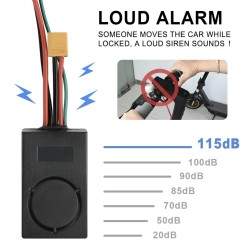 Universali apsaugos nuo vagystės signalizacija Xiaomi, Ninebot, Segway, Dulatron, Kaabo, Vsett elektriniams paspirtukams  - 2 Un