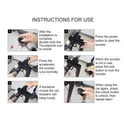 Universal anti-theft alarm for Xiaomi, Ninebot, Segway, Dulatron, Kaabo, Vsett or similar electric scooters  - 3 Universal anti-