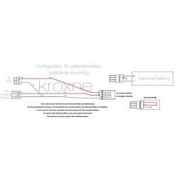 Przełączany kabel połączeniowy do zewnętrznego akumulatora kompatybilnego ze hulajnogą, rowerem elektrycznym lub podobnym  - 2 P