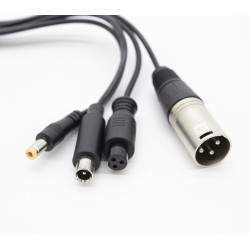 Kábel konvertora nabíjačky GX16 na DC 5,5 mm / DC 8 mm / XLR / GX12  - 2 Kábel konvertora nabíjačky GX16 na DC 5,5 mm / DC 8 mm 