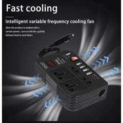 Inverter da 12v a 220v per caricare scooter o bicicletta elettrica in camper/camper  - 1 Inverter da 12v a 220v per caricare sco