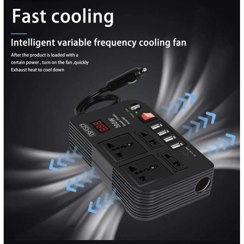 Inverter fra 12v til 220v til opladning af scooter eller elcykel i autocamper/camper  - 1 Inverter fra 12v til 220v til opladnin