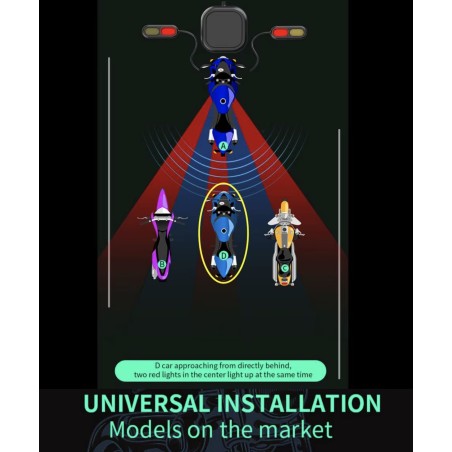 Veekindel pimeala tuvastamise süsteem (130º nurk) rolleri, jalgratta või mootorratta jaoks KROXNE - 4  
