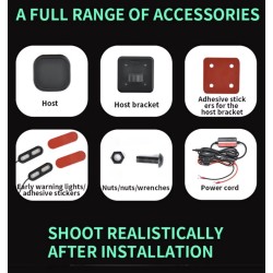 Système de détection d'angle mort étanche (angle 130º) pour scooter, vélo ou moto KROXNE - 7  