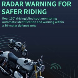 Vodotěsný systém detekce mrtvého úhlu (130º úhel) pro skútr, kolo nebo motocykl KROXNE - 13  