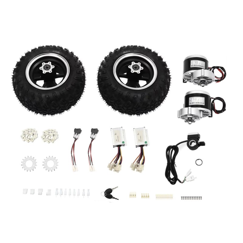 Kit metatropís DIY (2 kinitíres, elenktís kai nkázi) - Air Tires - Go Kart, Anapirikí karékla KROXNE - 1  