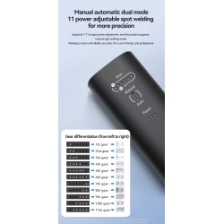 Soldador por ponto portátil H1 com 11 e H2 com 90 modos ajustáveis ​​para baterias de lítio KROXNE - 7  